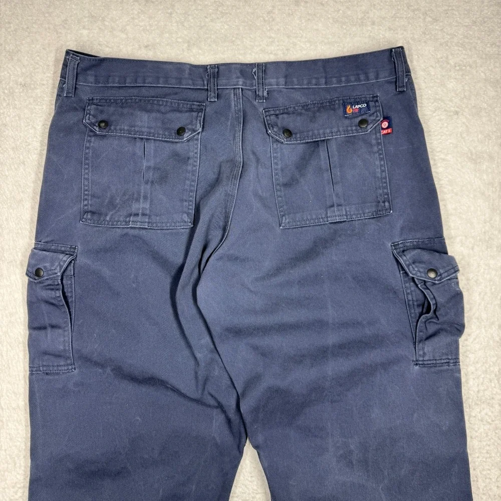 LAPCO FR Cargo Pants Blue Flame‎ Resistant Workwear Moisture Wicking Men's 40x34
